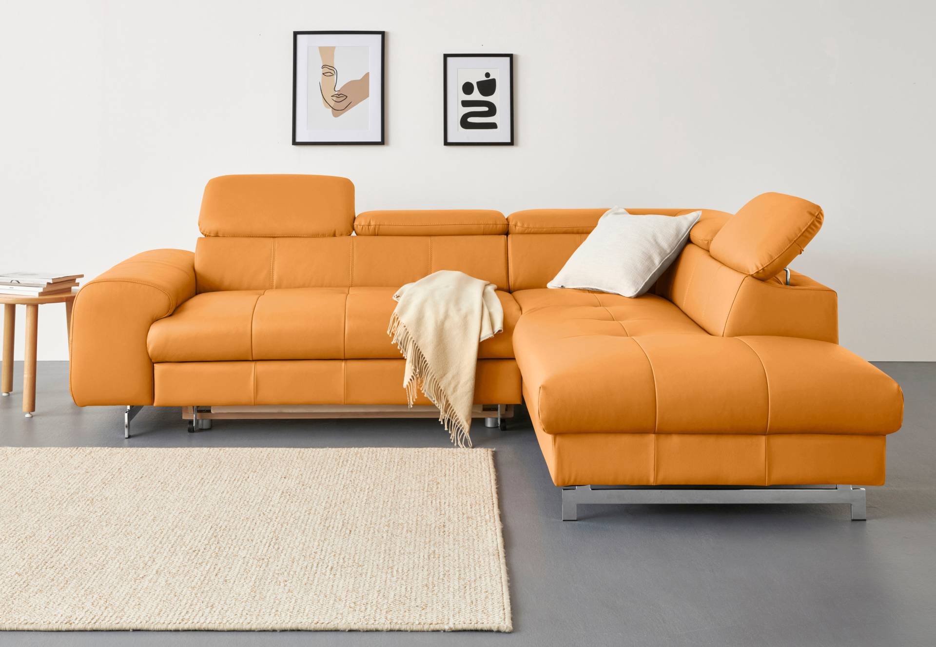 COTTA Ecksofa »Chef L-Form«, mit Kopfteilverstellung, edle Metallkufen, wahlweise mit Bettfunktion COTTA Ecksofa »Chef L-Form«, mit Kopfteilverstellung, edle Metallkufen, wahlweise mit Bettfunktion von COTTA