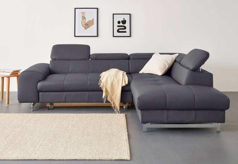 COTTA Ecksofa »Chef L-Form«, mit Kopfteilverstellung, wahlweise mit Bettfunktion von COTTA