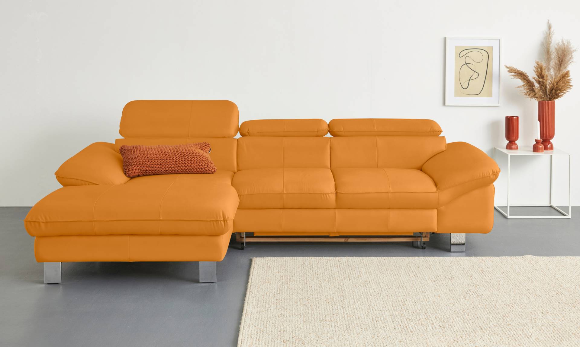 COTTA Ecksofa Driver, mit Kopfteilverstellung, wahlweise mit Bettfunktion von COTTA