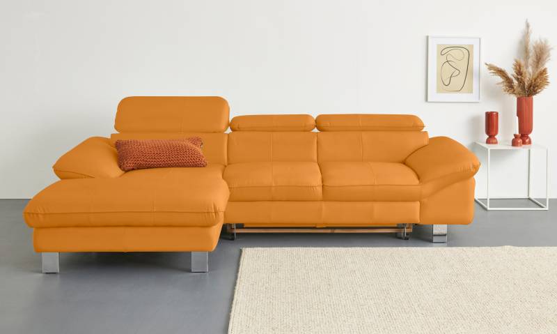COTTA Ecksofa Driver, mit Kopfteilverstellung, wahlweise mit Bettfunktion von COTTA