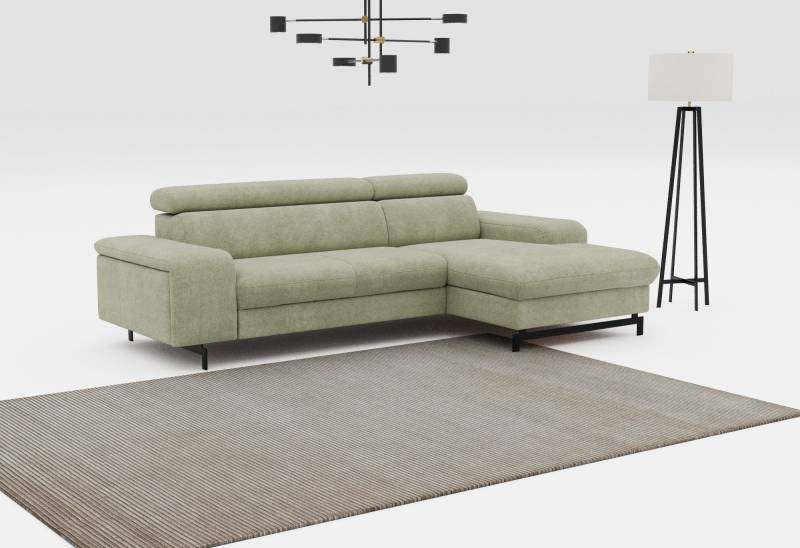 COTTA Ecksofa »Emma L-Form«, Verstellbare Kopfstützen, optional mit Schlaffunktion und Bettkasten von COTTA