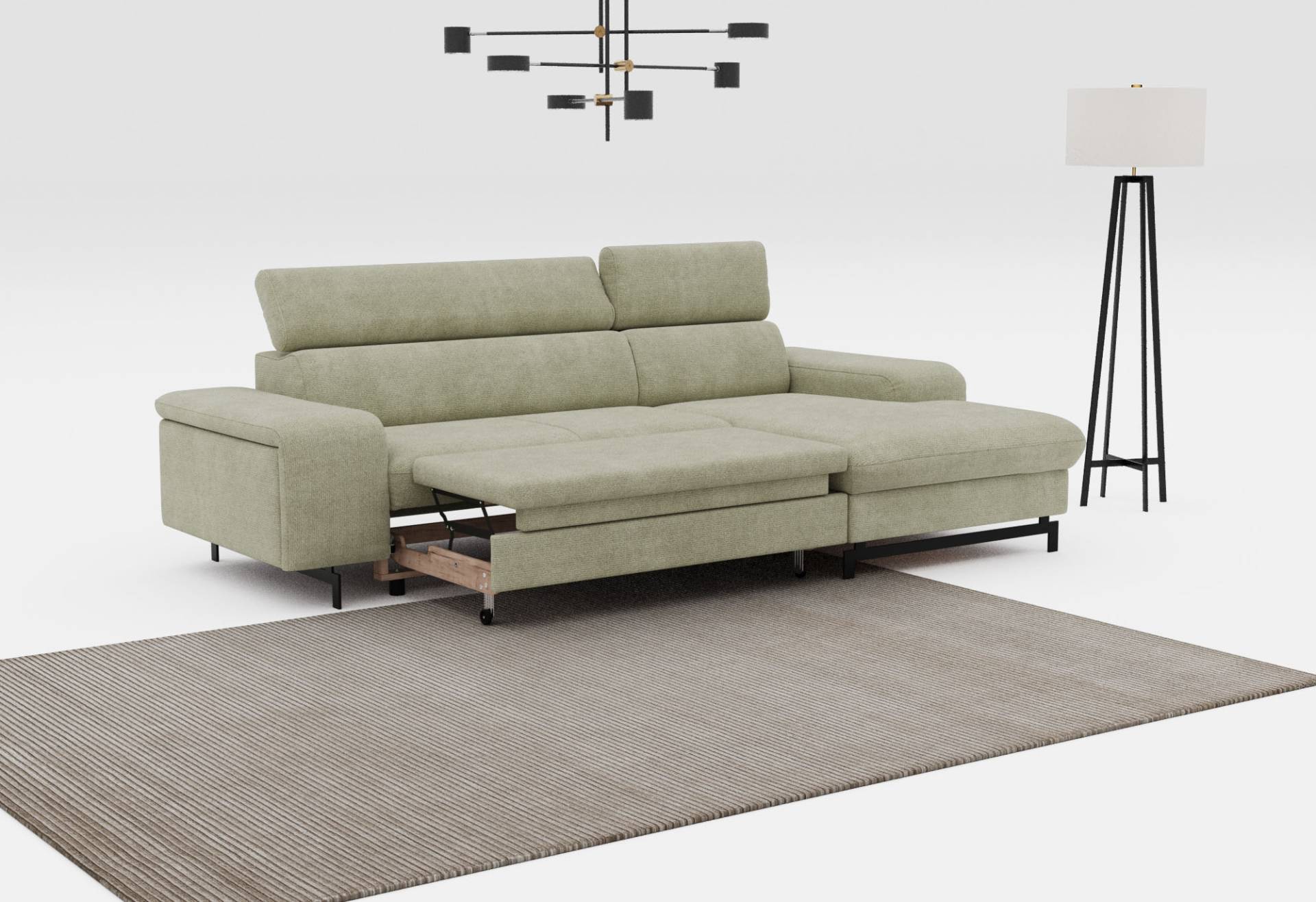 COTTA Ecksofa »Emma L-Form«, Verstellbare Kopfstützen, optional mit Schlaffunktion und Bettkasten von COTTA