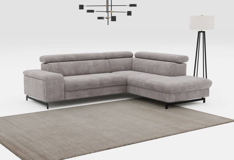COTTA Ecksofa »Emma L-Form«, Verstellbare Kopfstützen, optional mit Schlaffunktion und Bettkasten von COTTA