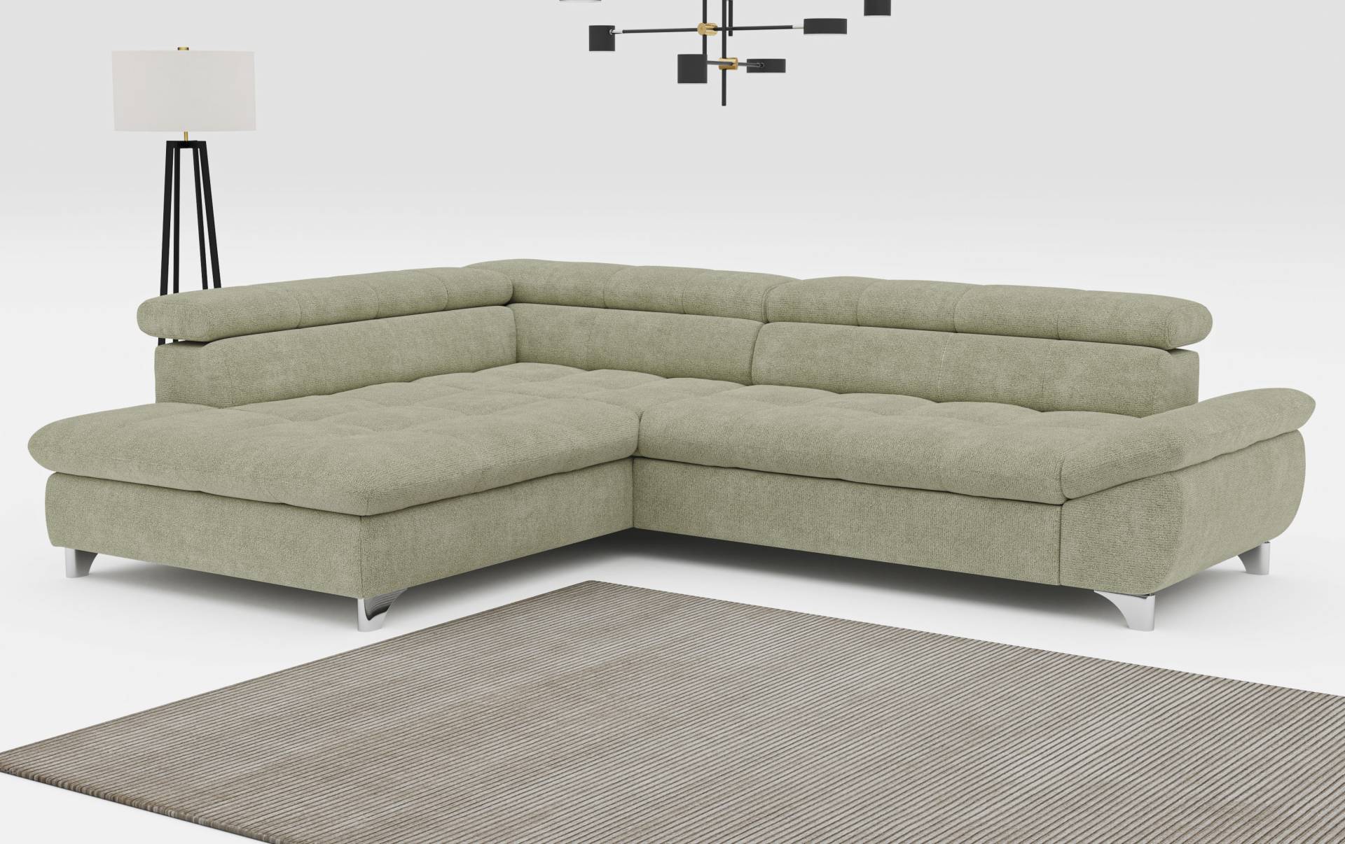 COTTA Ecksofa »Gemini L-Form«, mit Kopfverstellung, optional mit Schlaffunktion bzw. XXL-Sitzfläche von COTTA