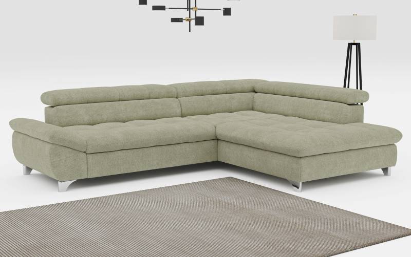 COTTA Ecksofa »Gemini L-Form«, mit Kopfverstellung, optional mit Schlaffunktion bzw. XXL-Sitzfläche von COTTA