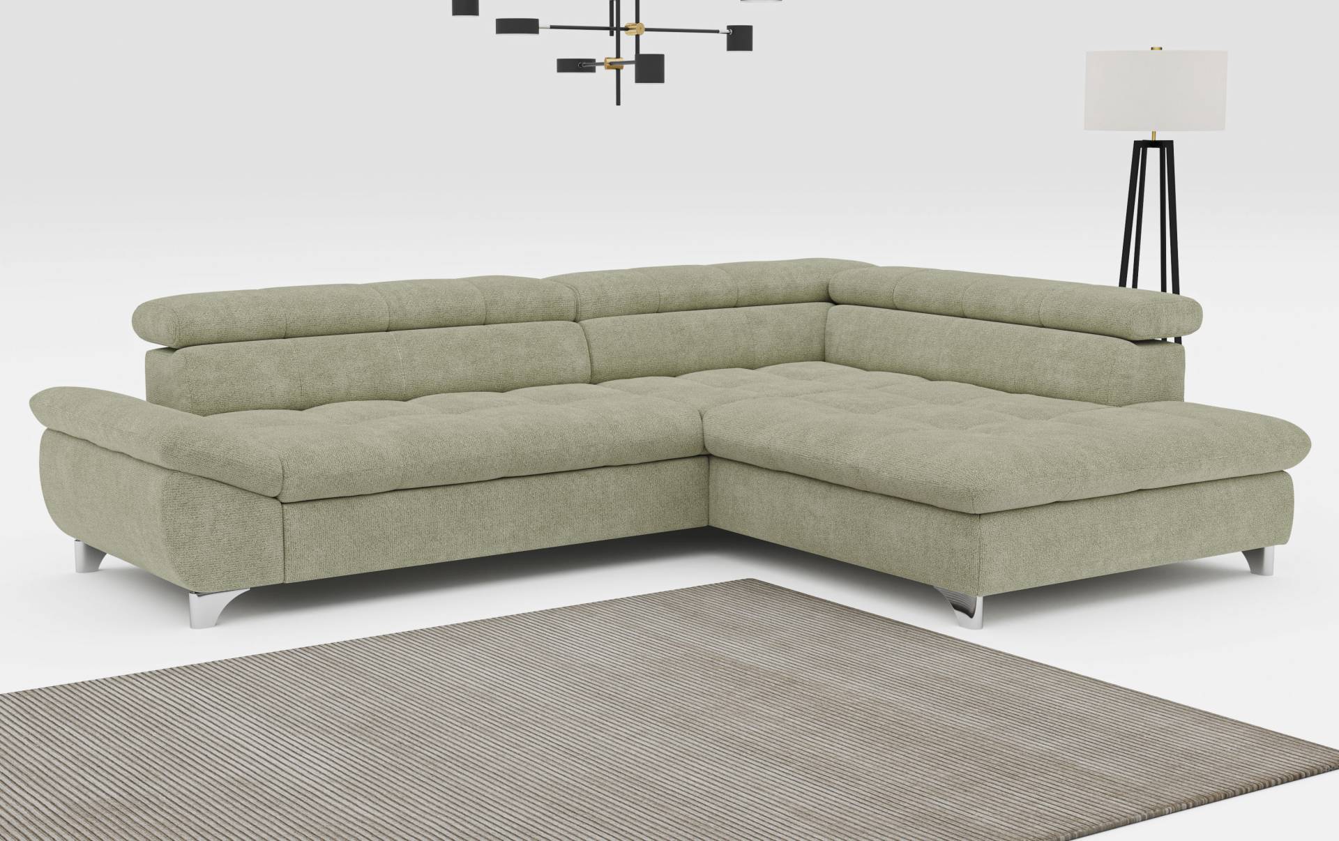 COTTA Ecksofa »Gemini L-Form«, mit Kopfverstellung, optional mit Schlaffunktion bzw. XXL-Sitzfläche von COTTA