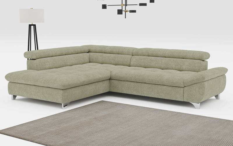 COTTA Ecksofa »Gemini L-Form«, mit Kopfverstellung, optional mit Schlaffunktion bzw. XXL-Sitzfläche von COTTA