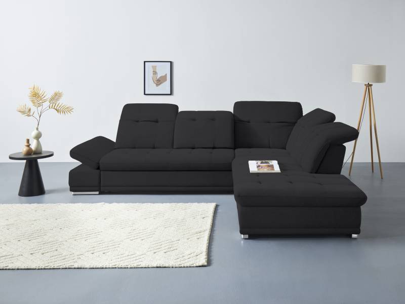 COTTA Ecksofa »Holiday L-Form mit Sitztiefen-, Armteil- und Kopfteilverstellung«, wahlweise mit Bettfunktion inkl. Bettkasten von COTTA