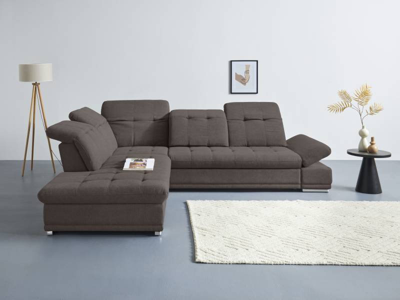 COTTA Ecksofa »Holiday L-Form mit Sitztiefen-, Armteil- und Kopfteilverstellung«, wahlweise mit Bettfunktion inkl. Bettkasten von COTTA
