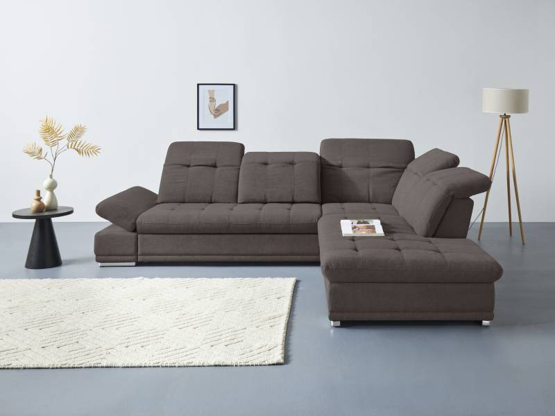 COTTA Ecksofa »Holiday L-Form mit Sitztiefen-, Armteil- und Kopfteilverstellung«, wahlweise mit Bettfunktion inkl. Bettkasten von COTTA