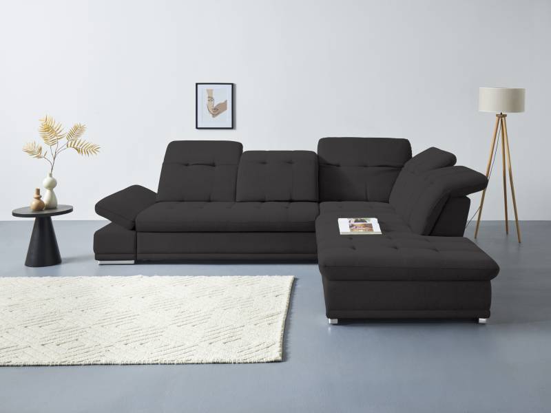COTTA Ecksofa »Holiday L-Form mit Sitztiefen-, Armteil- und Kopfteilverstellung«, wahlweise mit Bettfunktion inkl. Bettkasten von COTTA