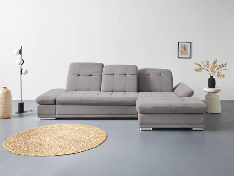 COTTA Ecksofa »Holiday L-Form mit Sitztiefen-, Armteil- und Kopfteilverstellung«, wahlweise mit Bettfunktion inkl. Bettkasten von COTTA