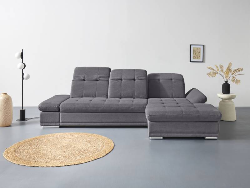 COTTA Ecksofa »Holiday L-Form mit Sitztiefen-, Armteil- und Kopfteilverstellung«, wahlweise mit Bettfunktion inkl. Bettkasten von COTTA