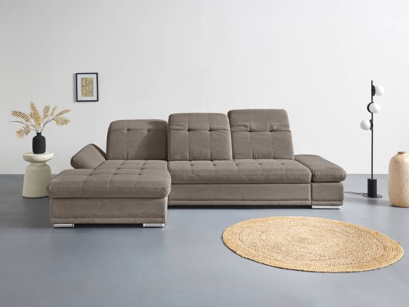 COTTA Ecksofa »Holiday L-Form mit Sitztiefen-, Armteil- und Kopfteilverstellung«, wahlweise mit Bettfunktion inkl. Bettkasten von COTTA