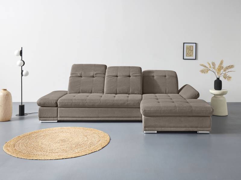 COTTA Ecksofa »Holiday L-Form mit Sitztiefen-, Armteil- und Kopfteilverstellung«, wahlweise mit Bettfunktion inkl. Bettkasten von COTTA