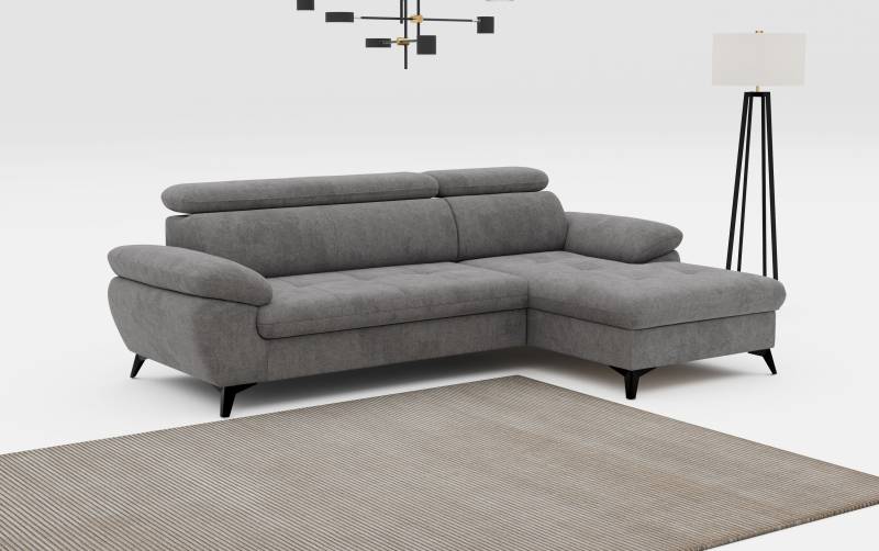 COTTA Ecksofa »Hudson L-Form«, inkl. verstellbare Kopfstützen, wählbar mit Bettfunktion und Stauraum von COTTA