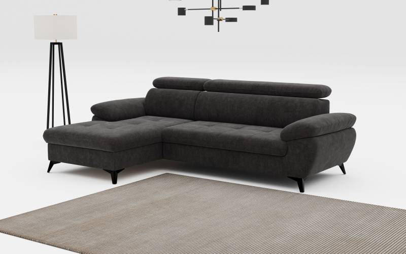 COTTA Ecksofa »Hudson L-Form«, inkl. verstellbare Kopfstützen, wählbar mit Bettfunktion und Stauraum von COTTA