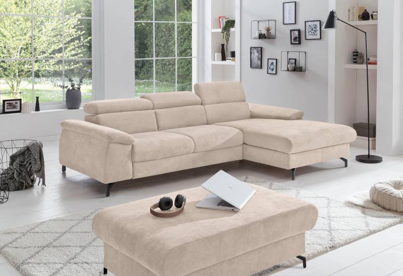 COTTA Ecksofa »Kitty L-Form«, inkl. Kopfteilverstellung, optional mit Bettfunktion u. Bettkasten von COTTA