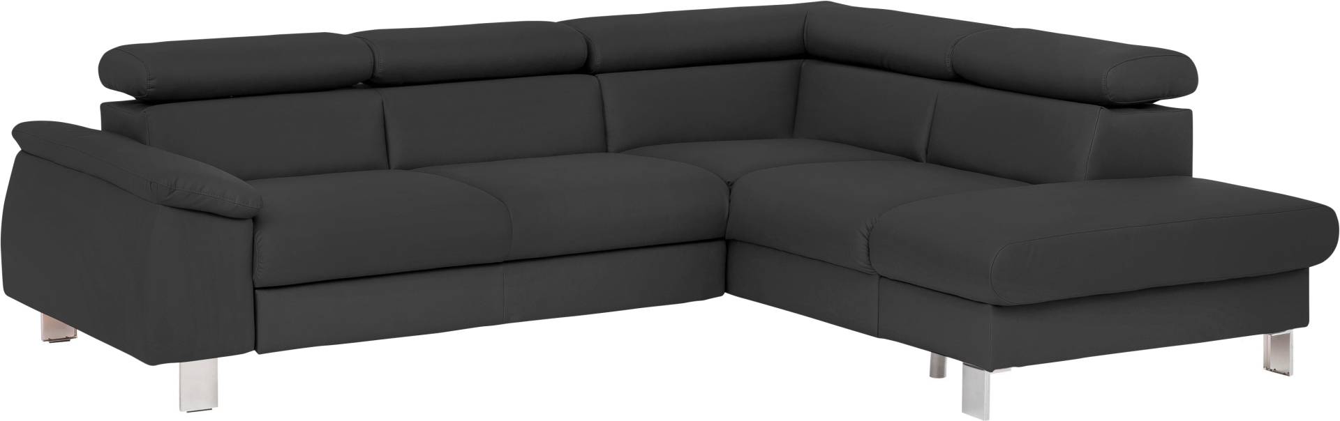 COTTA Ecksofa »Komaris L-Form mit Kopfteilverstellung«, wahlweise mit Bettfunktion, Bettkasten & Beleuchtung von COTTA