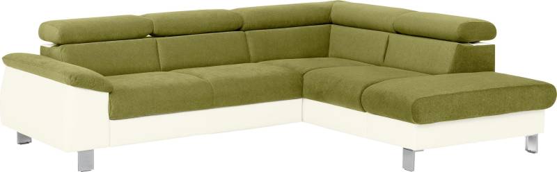 COTTA Ecksofa »Komaris L-Form mit Kopfteilverstellung«, wahlweise mit Bettfunktion, Bettkasten & Beleuchtung von COTTA