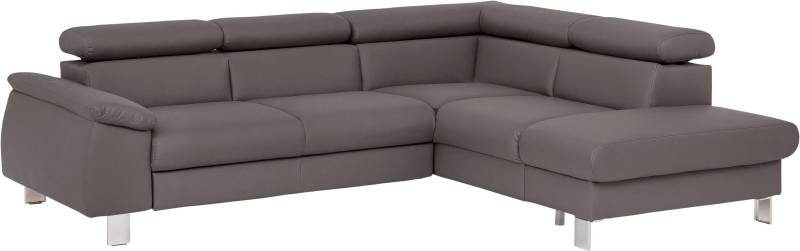 COTTA Ecksofa »Komaris L-Form mit Kopfteilverstellung«, wahlweise mit Bettfunktion, Bettkasten & Beleuchtung von COTTA