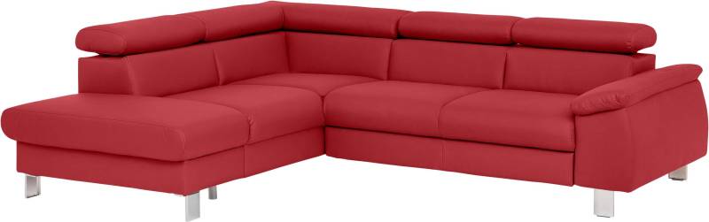 COTTA Ecksofa »Komaris L-Form mit Kopfteilverstellung«, wahlweise mit Bettfunktion, Bettkasten & Beleuchtung von COTTA