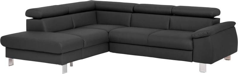 COTTA Ecksofa »Komaris L-Form mit Kopfteilverstellung«, wahlweise mit Bettfunktion, Bettkasten & Beleuchtung von COTTA