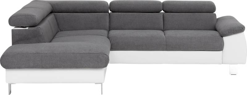 COTTA Ecksofa »Komaris L-Form mit Kopfteilverstellung«, wahlweise mit Bettfunktion, Bettkasten & Beleuchtung von COTTA