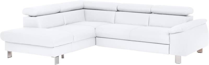 COTTA Ecksofa »Komaris L-Form mit Kopfteilverstellung«, wahlweise mit Bettfunktion, Bettkasten & Beleuchtung von COTTA