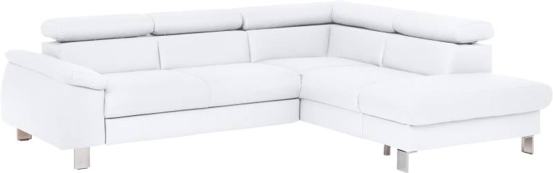 COTTA Ecksofa »Komaris L-Form mit Kopfteilverstellung«, wahlweise mit Bettfunktion, Bettkasten & Beleuchtung von COTTA