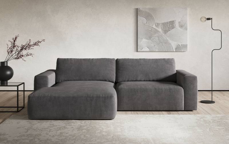 COTTA Ecksofa »Lasso L-Form, XL-Sofa«, mit breiter Recamiere im trendigen Cord oder angenehmen Strukturstoff von COTTA