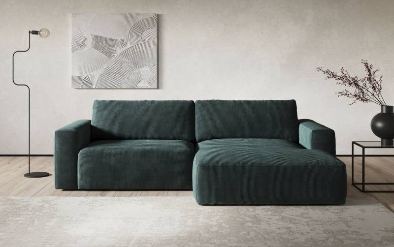 COTTA Ecksofa »Lasso L-Form, XL-Sofa«, mit breiter Recamiere im trendigen Cord oder angenehmen Strukturstoff von COTTA