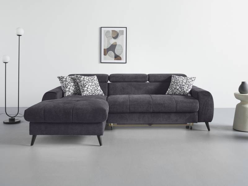 COTTA Ecksofa »Mia L-Form«, 3-tlg.-Kissen-Set, Recamiere, wahlweise mit oder ohne RGB-Beleuchtung von COTTA