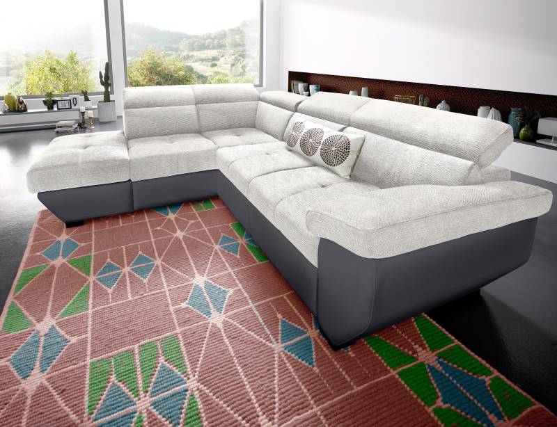 COTTA Ecksofa »Speedway L-Form«, mit Kopfteilverstellung, wahlweise mit Bettfunktion und Bettkasten von COTTA
