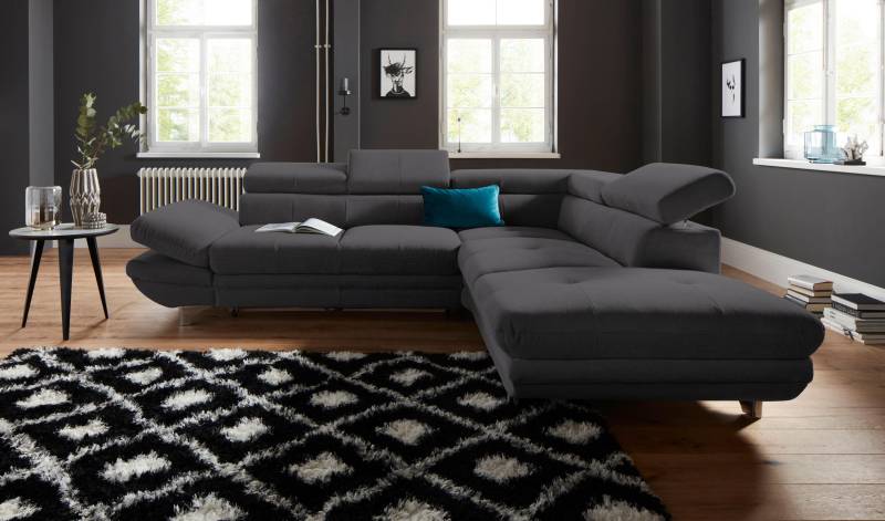 COTTA Ecksofa »Enterprise L-Form«, mit Arm- & Kopfteilverstellung, wahlweise mit Bettfunktion von COTTA