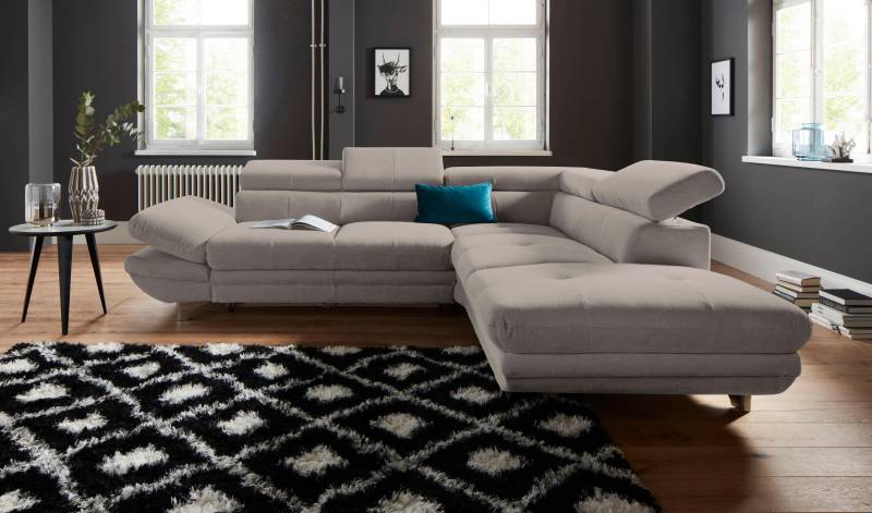 COTTA Ecksofa »Enterprise L-Form«, inklusive Kopf- und Armteilverstellung, wahlweise mit Bettfunktion von COTTA