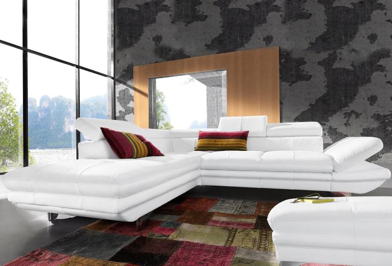 COTTA Polstergarnitur »Enterprise L-Form«, (Set), Set bestehend aus: Ecksofa mit Arm- & Kopfteilverstellung & Hocker von COTTA