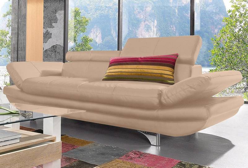 COTTA Polstergarnitur »Enterprise«, (Set), Set bestehend aus: 2-Sitzer mit Kopfteilverstellung & Hocker von COTTA