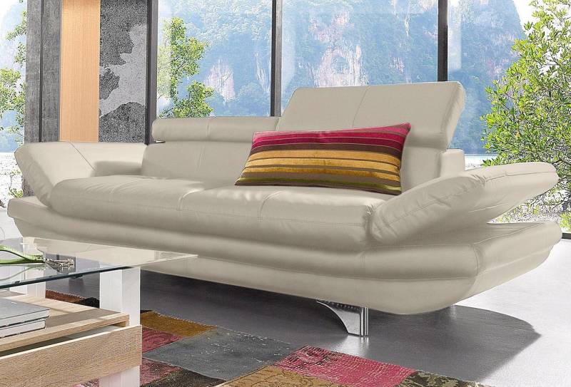 COTTA Polstergarnitur »Enterprise«, (Set), Set bestehend aus: 2-Sitzer mit Kopfteilverstellung & Hocker von COTTA