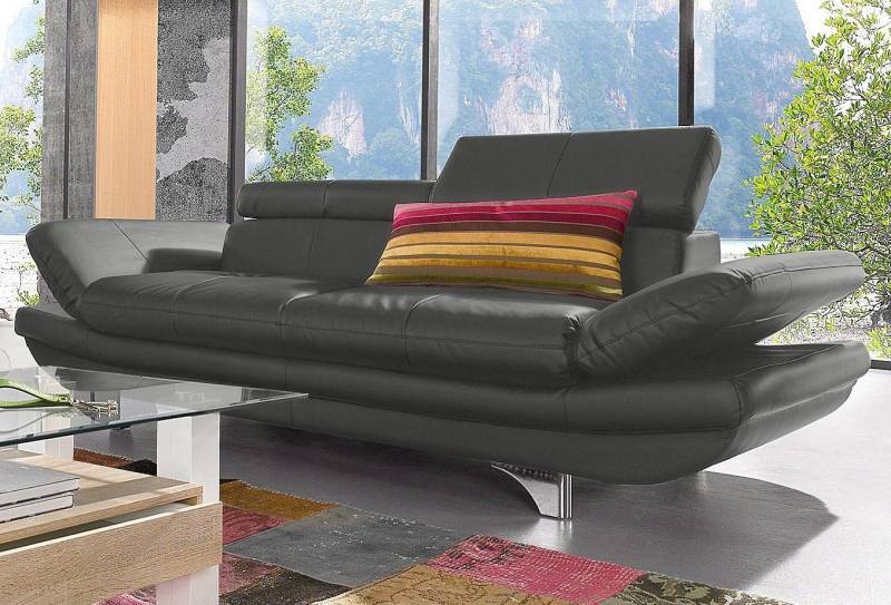 COTTA Polstergarnitur »Enterprise«, (Set), Set bestehend aus: 2-Sitzer mit Kopfteilverstellung & Hocker von COTTA