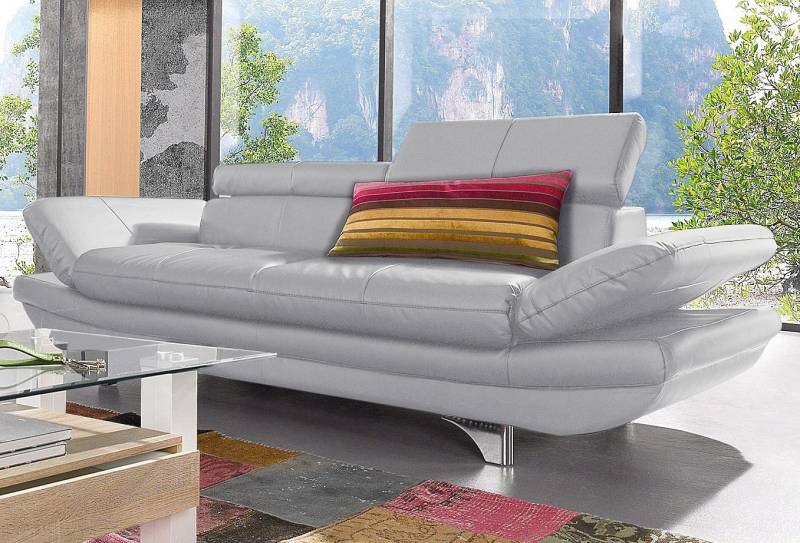 COTTA Polstergarnitur »Enterprise«, (Set), Set bestehend aus: 2-Sitzer mit Kopfteilverstellung & Hocker von COTTA