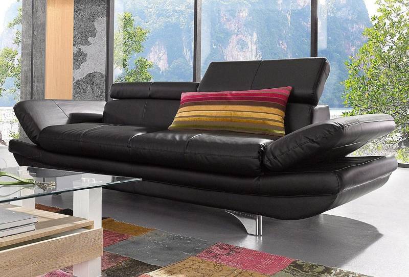 COTTA Polstergarnitur »Enterprise«, (Set), Set bestehend aus: 2-Sitzer mit Kopfteilverstellung & Hocker von COTTA