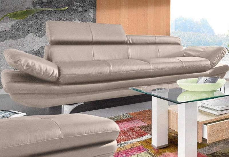 COTTA Polstergarnitur »Enterprise«, (Set), Set bestehend aus: 3-Sitzer mit Arm- & Kopfteilverstellung & Hocker von COTTA