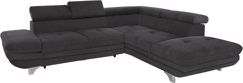 COTTA Polstergarnitur »Enterprise«, (Set), Set: bestehend aus Ecksofa und Hocker, wahlweise mit Bettfunktion von COTTA