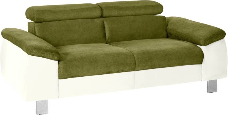 COTTA Polstergarnitur »Komaris«, (Set), Set bestehend aus: 2-Sitzer mit Kopfteilverstellung & Hocker von COTTA