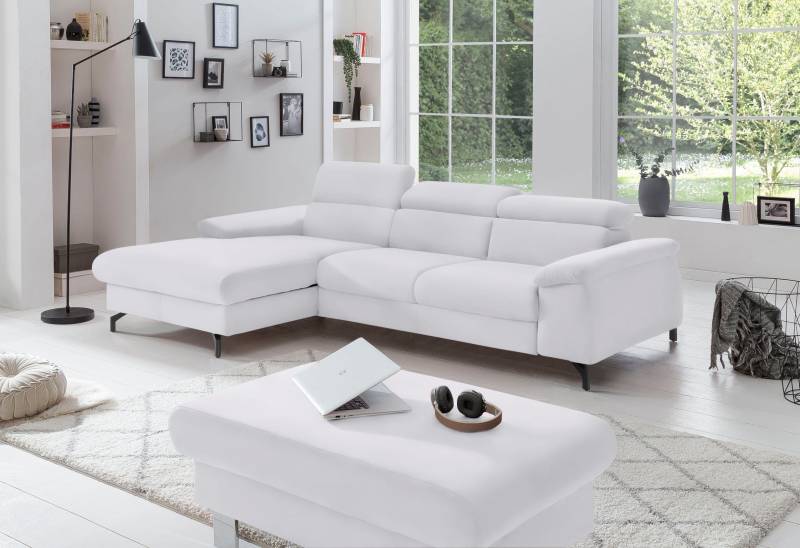 COTTA Polstergarnitur »Komaris«, (Set), Set: bestehend aus Ecksofa und Hocker, frei im Raum stellbar von COTTA