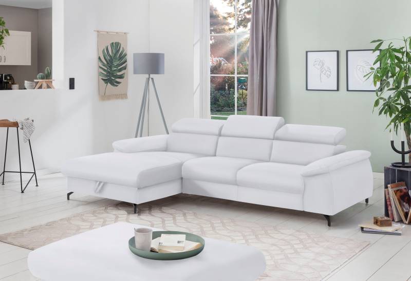 COTTA Polstergarnitur »Komaris«, (Set), Set: bestehend aus Ecksofa und Hocker, frei im Raum stellbar von COTTA