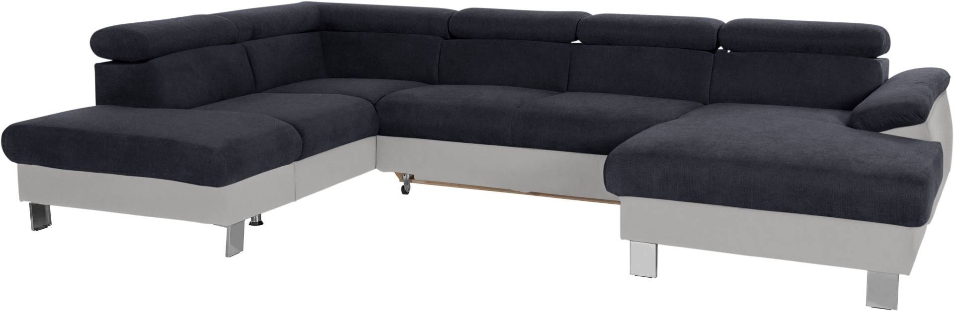COTTA Polstergarnitur »Komaris«, (Set), Set: bestehend aus Wohnlandschaft und Hocker, Kopfteilverstellung von COTTA
