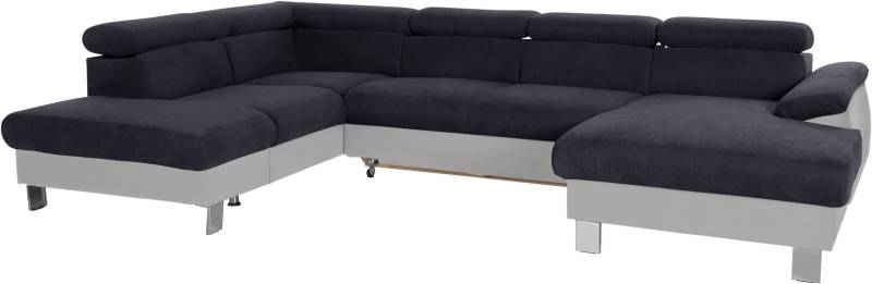 COTTA Polstergarnitur »Komaris«, (Set), Set: bestehend aus Wohnlandschaft und Hocker, Kopfteilverstellung von COTTA