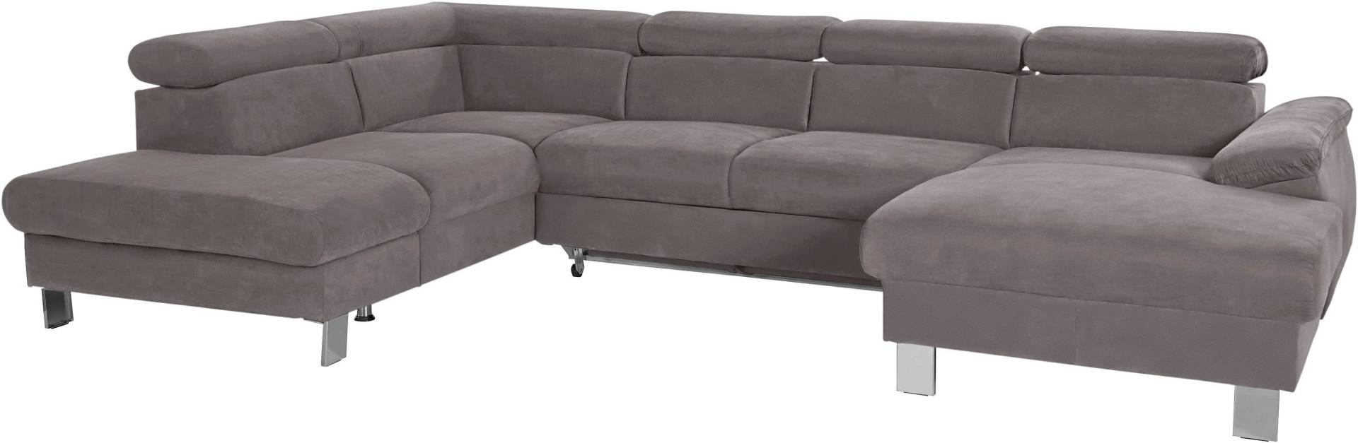 COTTA Polstergarnitur »Komaris«, (Set), Set: bestehend aus Wohnlandschaft und Hocker, Kopfteilverstellung von COTTA